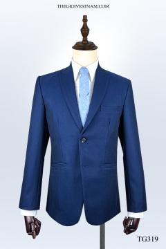 Bộ Suit Xanh Đen Chấm Bi Sáng Classic Fit TGS319